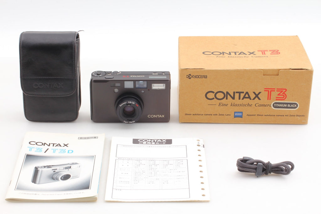 Contax T3 Titan Black Compact 35mm Film Camera From JAPAN